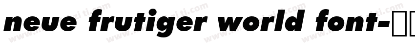 neue frutiger world font字体转换